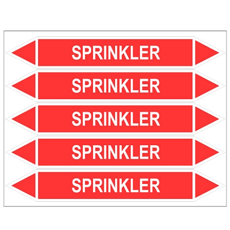 Značení potrubí, sprinkler